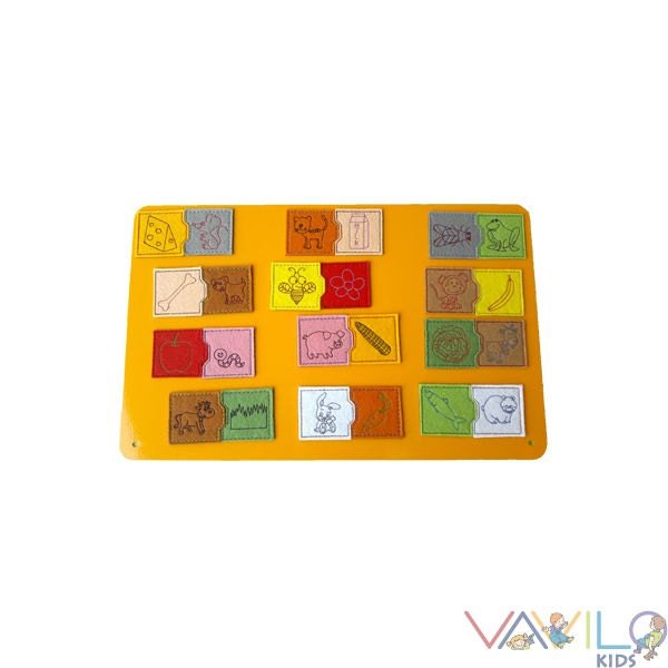 Find my food game - felt toy with magnetic layer on the back