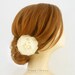 Silk Wedding Headpiece, Wedding Fascinator, Ivory Bridal Hair Flower Head Piece, Wedding Hair Accessory, Freshwater Pearls, Netting