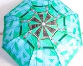 IN STOCK Blue Green Graffiti Tagging Photo Travel Umbrella - Unique Practical Gift