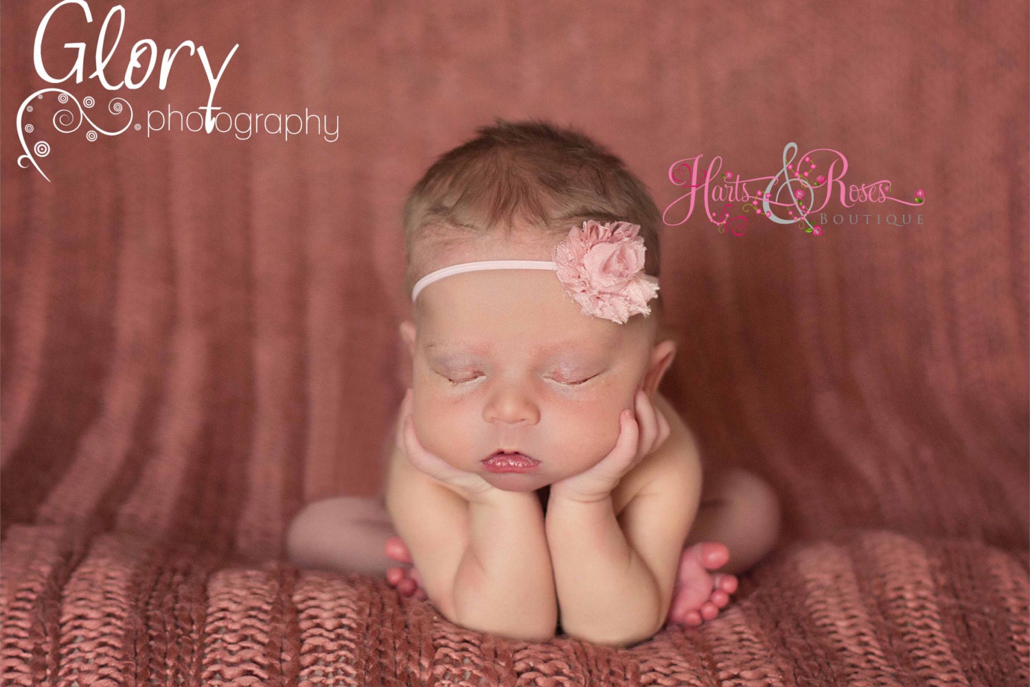 Pink Baby Headband-Baby Girl headbands.Vintage Pink  Headband.Newborn Headbands.Accessory Headband.Flower Headband..15% off Entire Order