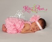 Pink Lace Petti Romper.Pink Romper-Baby bubble lace romper.Birthday Outfit.Onesie.Newborn coming home outfit.Newborn Baby Girl
