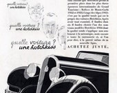 Art Deco Vintage French Ad - Hotchkiss  Automobile 1933