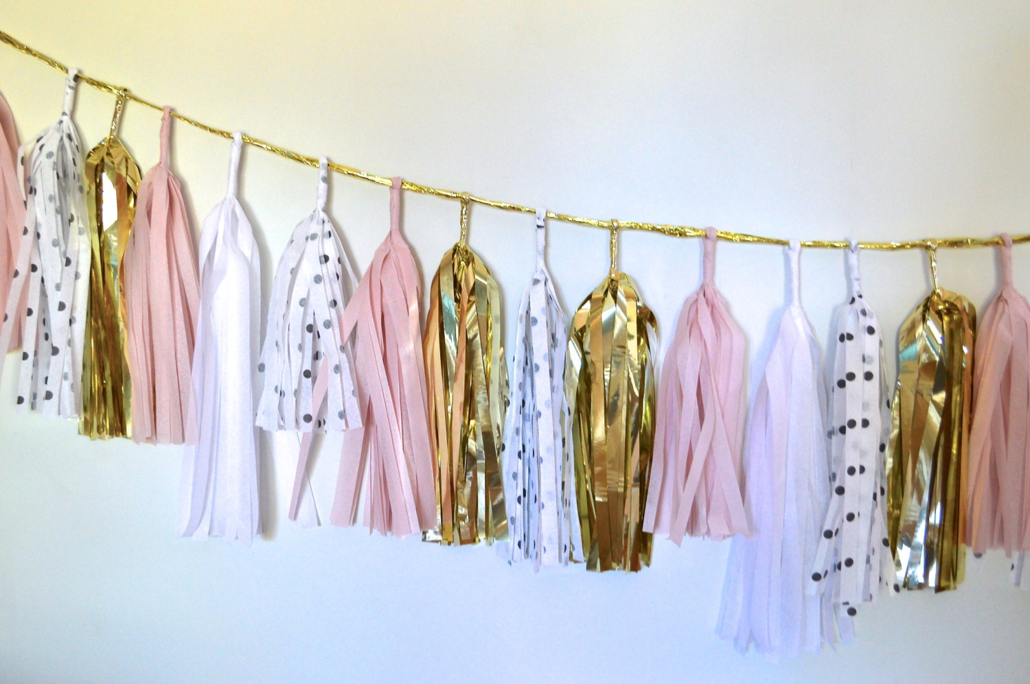 Dots for Days Pinks Sparkle & Shine Tissue Tassel Garland