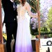Lavendor Love Ombre sheer Lace wedding dress