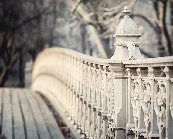 New York City Photography, Pine Bank Arch, Central Park Bridge Photograph, Urban Decor, NYC Picture, Bridge Picture, Grey, Cream.