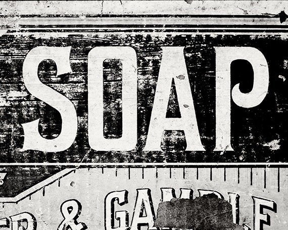Rustic Bathroom Decor, Laundry Room Decor, Nursery Art, Black and White Photography, Soap, Vintage Soap Label Print, Kitchen Decor.