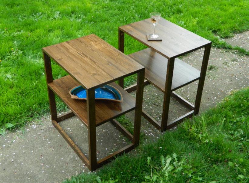 Modernist Solid Wood End Table / Side Table