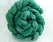 Bluefaced Leicester spinning fiber: Sitka Spruce hand dyed mixed BFL 4 oz