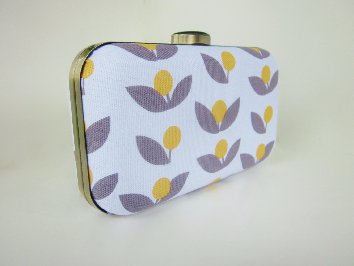 bridesmaid clutch purse, gray yellow weddings, Summer weddings clutch, floral minaudiere