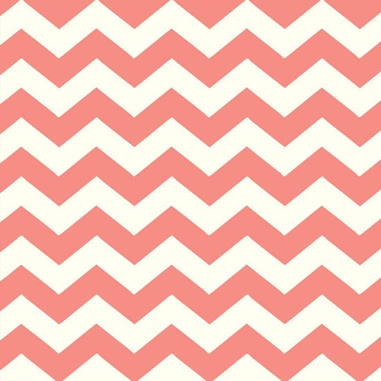 1 Yard Chevron in Coral, Adornit, Quilting Cotton