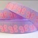 2mts Butterfly Glitter  1" Grosgrain Ribbon