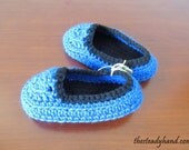 Blue and Black Toddler Slippers B46