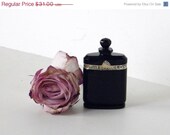 SALE Nuit de Noel, Baccarat Perfume Bottle, Vintage Black Perfume Bottle