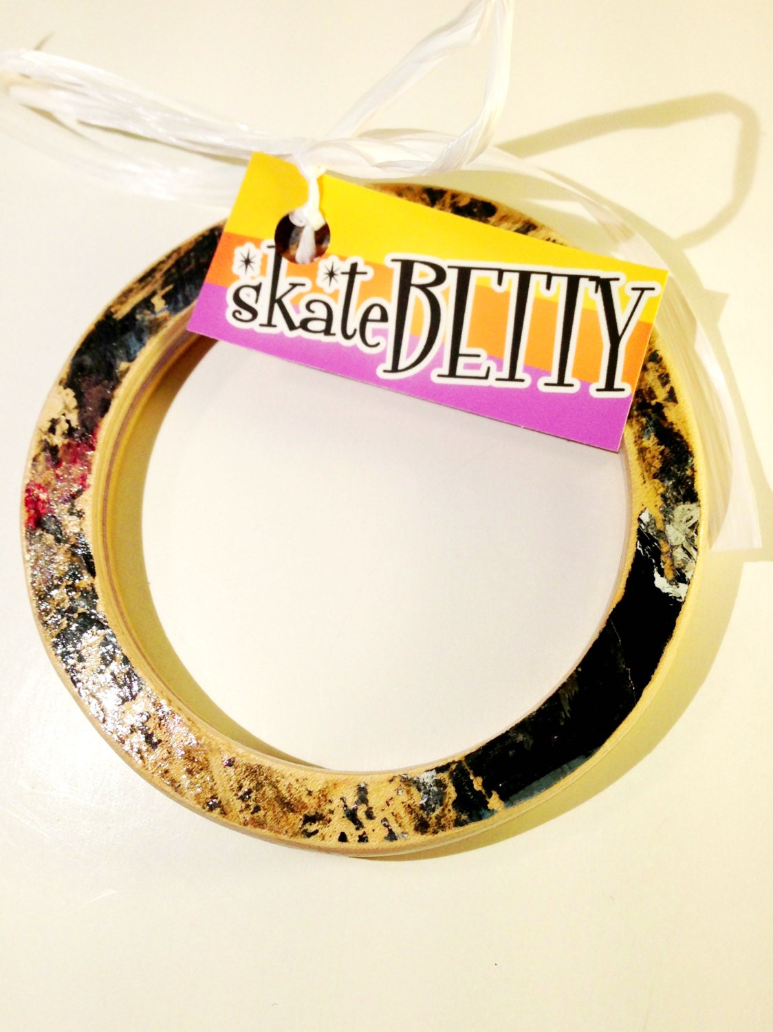 Recycled Skateboard Wood Bangle Bracelet