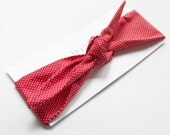 Red Polka Dot Head Scarf - Headband