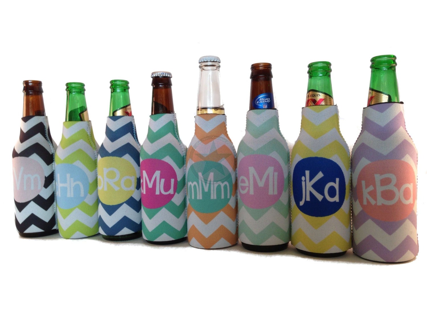 PERSONALIZED WEDDING FAVORS-Bridesmaids Gift-Wedding Gifts- Beer Bottle Insulators- Great Gifts for the Wedding Party