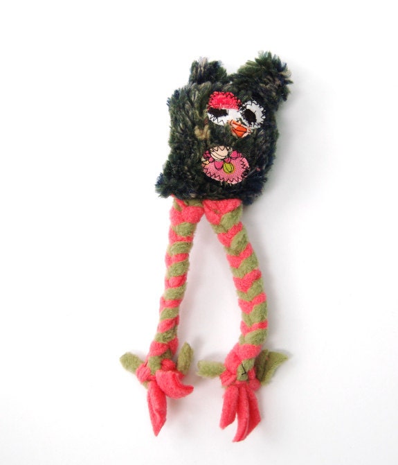 Lil Mini Durable Plush 'n Tug Dog Toy with Secret Heart Fortune - Sugarspice by Fugly Friends