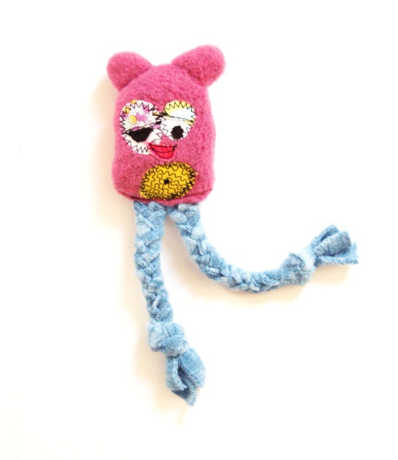 Lil Mini Plush and Tug Dog Toy with Secret Heart Fortune & Squeaker - Gibby Goolosh by Fugly Friends