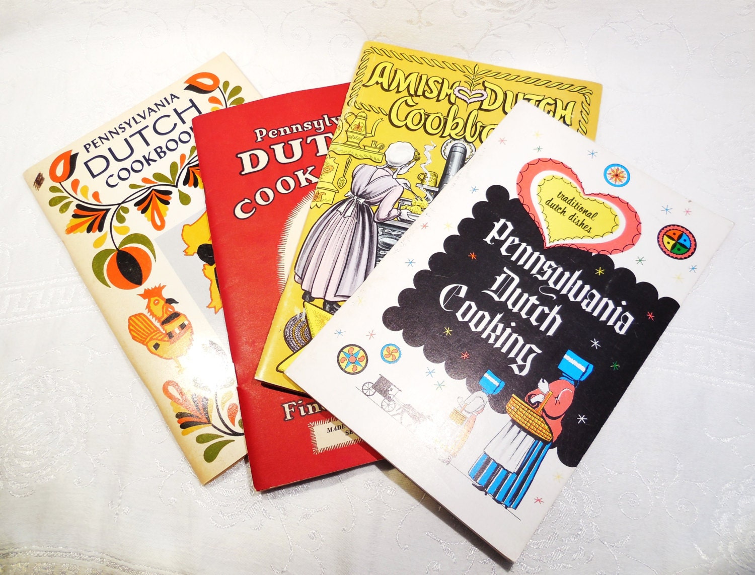 Lot of 4 - Pennsylvania Dutch Cookbooks - Vintage
