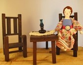 Vintage Wood Doll Table and Chairs from the 20s or 30s, Wood Furniture, Doll  Furniture, Rustic