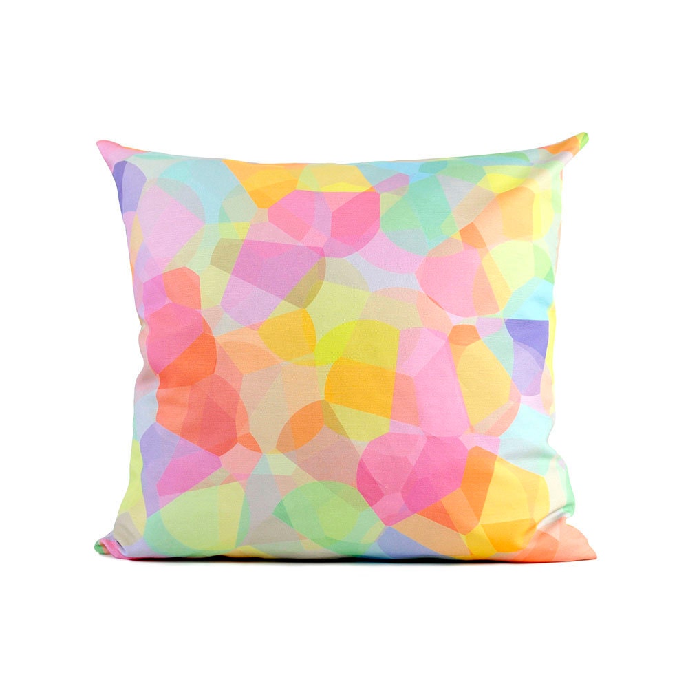 Cotton Pillow Cover - Candy Corn Pattern, 18" x 18" Artwork, Illustration, Geometric, Modern, Illustration