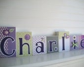 Baby Name Blocks .BoHo Baby.. Nursery Name Blocks . Nursery Decor . Baby Letter Blocks . Wood Name Blocks . Bedding
