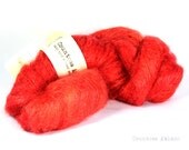 Brushed mohair nylon - worsted yarn - hand dyed - "Temptress" - UK Seller - Mo Mohair