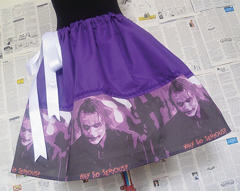 Batman Skirt, Dress,The Joker,Batman Costume,Womens Skirts, The Joker Costume, Ladies Costumes, ROOBY LANE