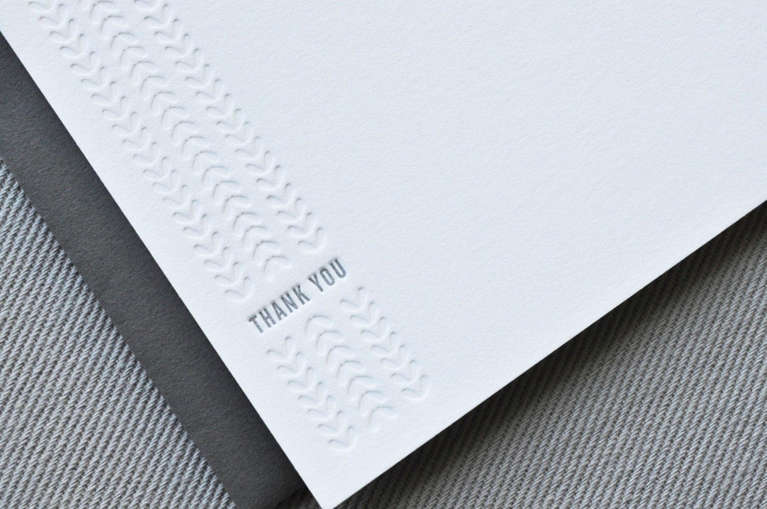 pattern thank you letterpress cards