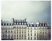 Paris photography - After the Rain - French architecture, windows, balcony, sky, shabby chic, spring - 8x10 print