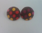 Polka Dot Button Earrings