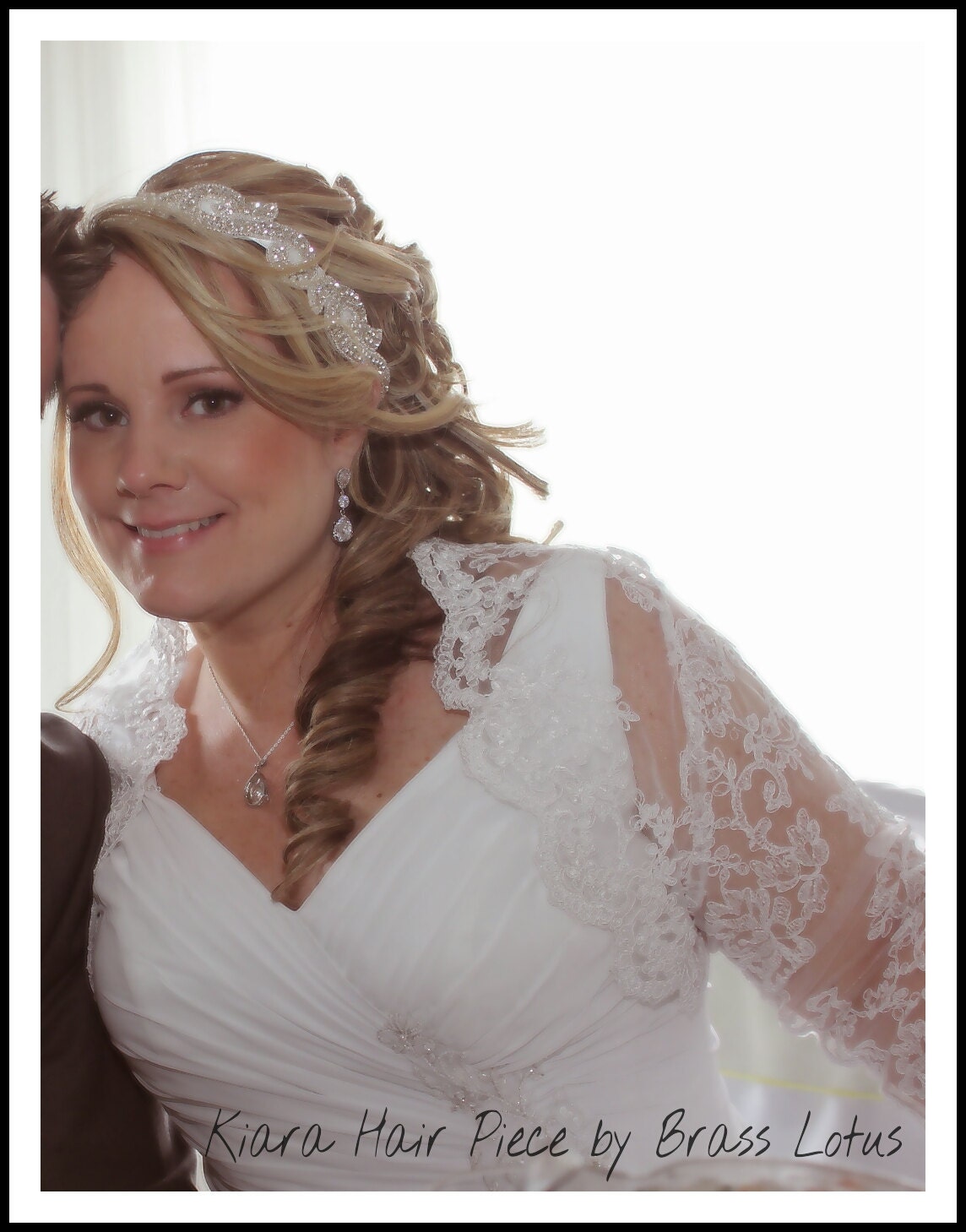 Bridal Headpiece, KIARA, Rhinestone Ribbon Headband,  Wedding Headpiece, Ribbon, Crystal, Accessories, Bridal, Wedding, Hair Accessory