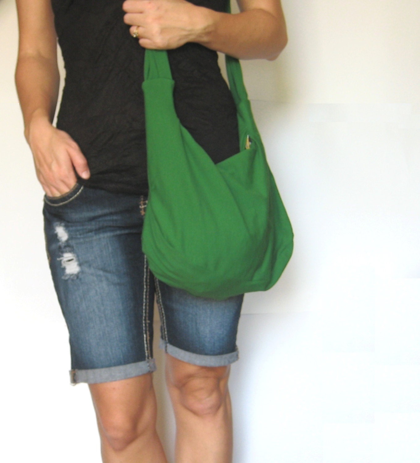 Large Purse Hobo Bag Cross Body or Over the Shoulder. emerald Green Bag. kelly green grass green. Gift for her Under 30.