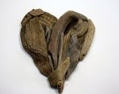 driftwood heart "Valentine " made from natural driftwood ... 17x18 cm..."I love you"...perfect for your coastal home or wedding