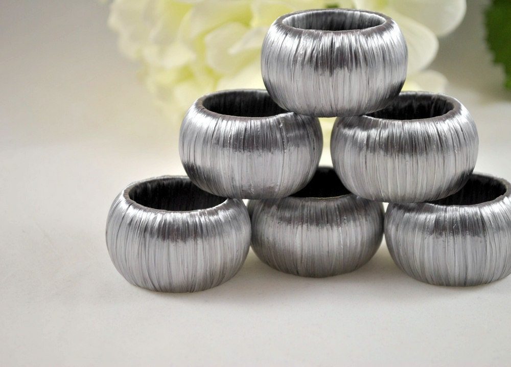 Silver Napkin Rings - Set of 6