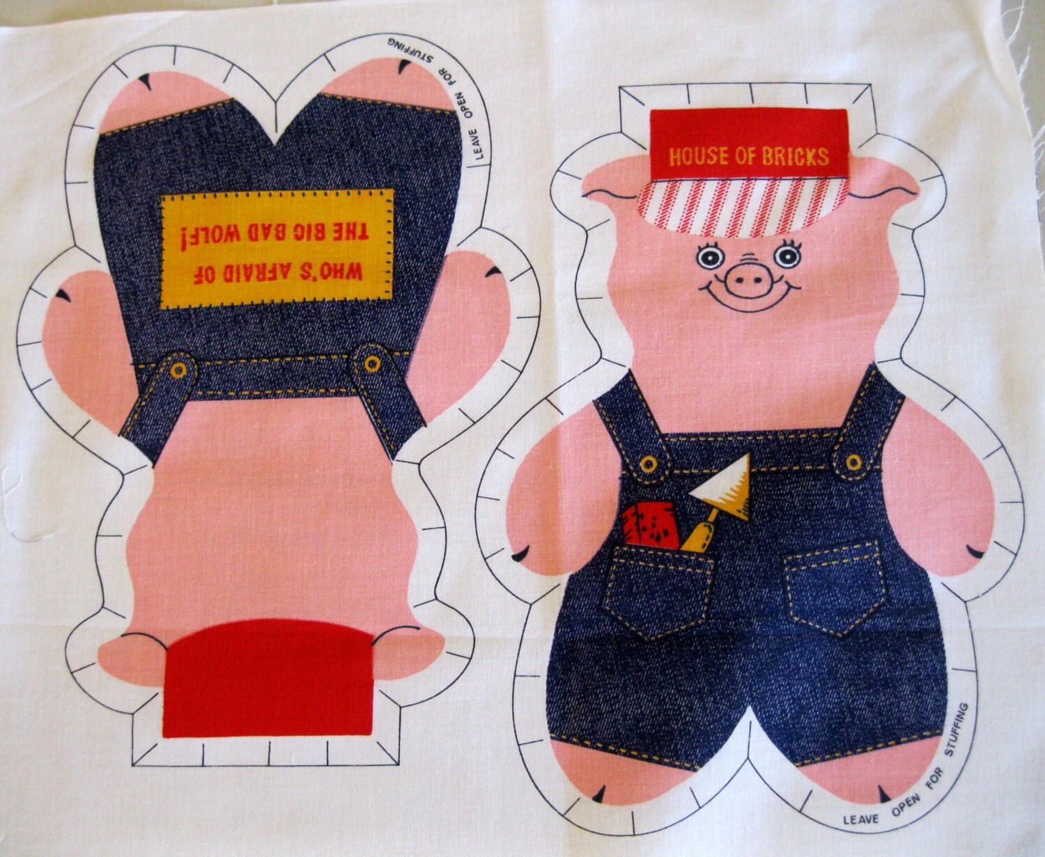 Fabric Doll Panel Stuffed Animal Toy Pattern 9 by QuiltCitySue
