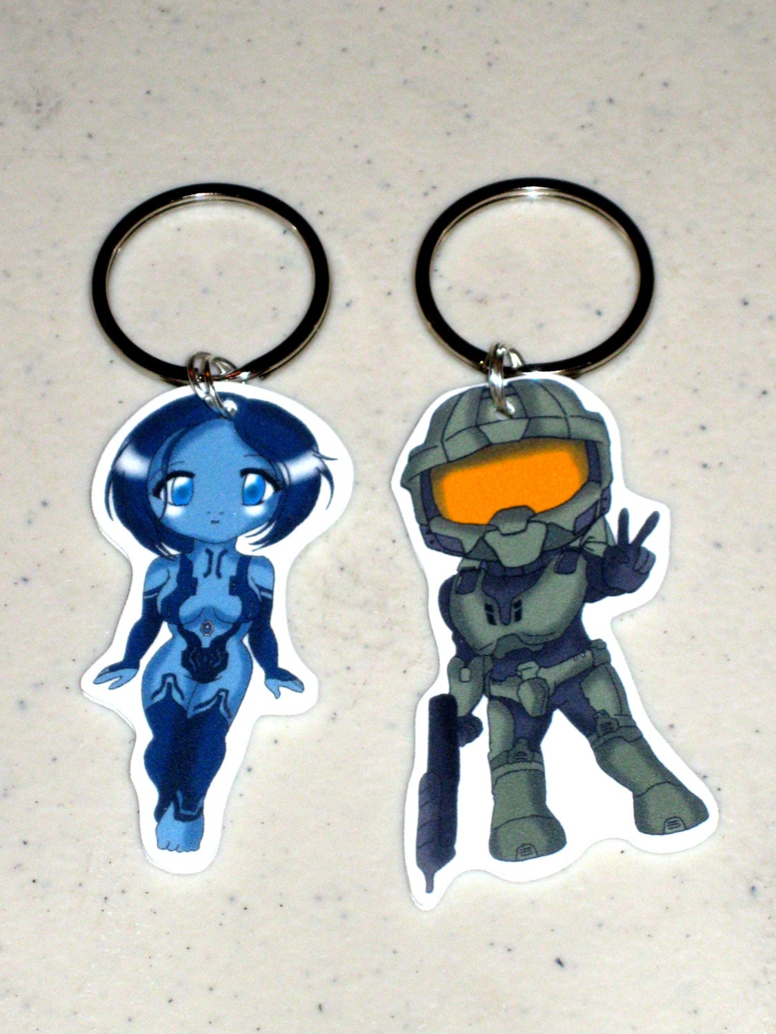 Master Chief and Cortana - Halo 4 - Set of 2 Keychains
