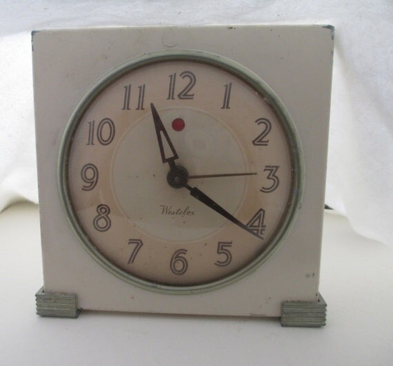 Vintage Westclox Electric Alarm Clock Art by VillageEastVintage