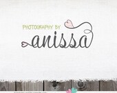 Customizable Premade Photography Logo - Swirls and hearts Logo Design Name Text Logo