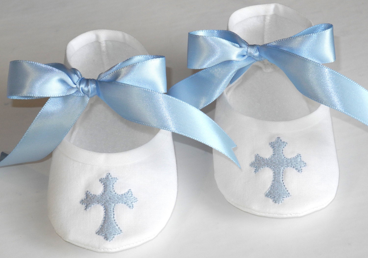 Christening Booties Baby Boy Baptism Shoes by KayLaneSisters