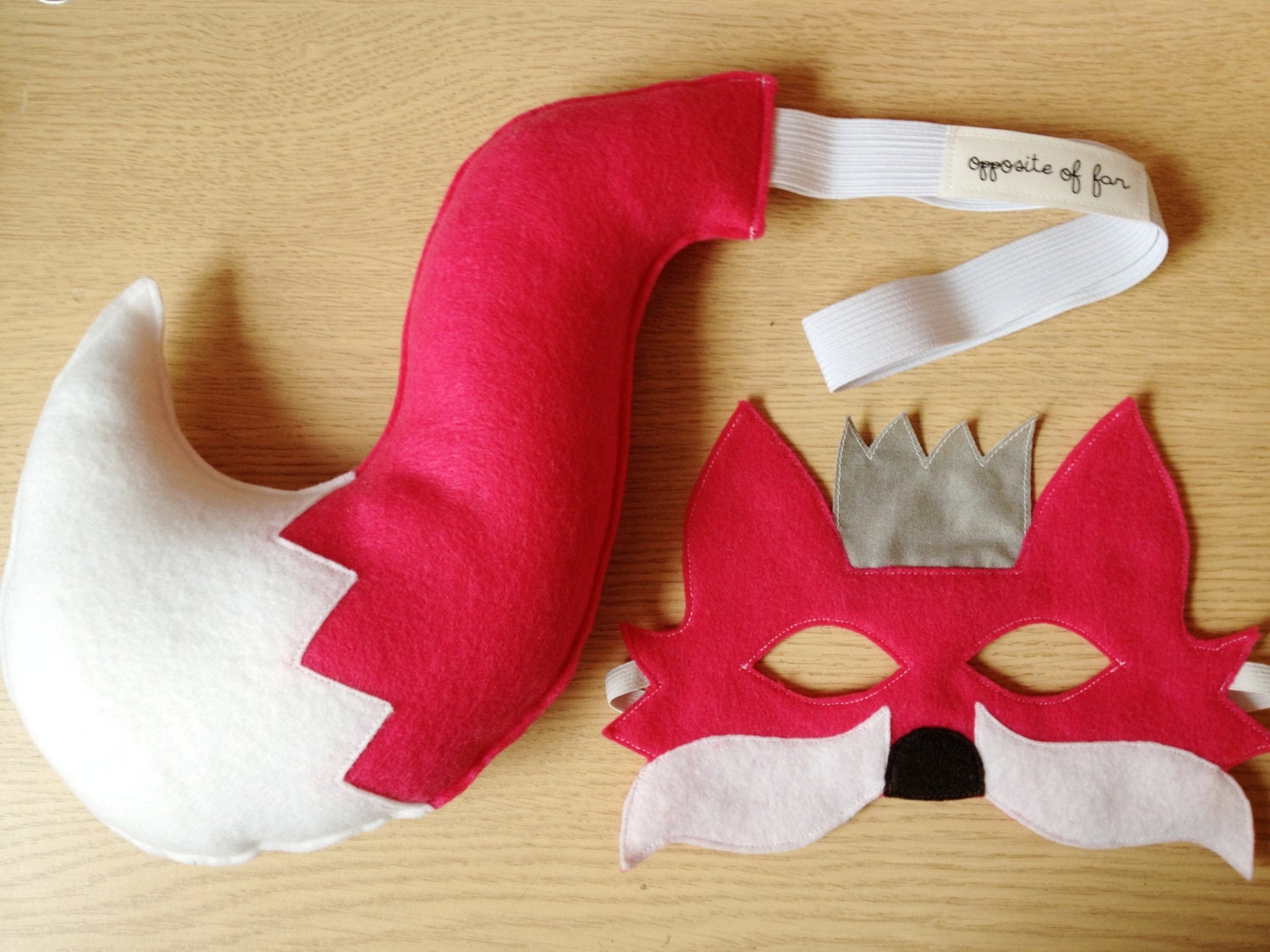 Pink Fox Mask & Tail- CHILD