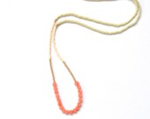 HALF OFF The Enamoured Necklace - Pink Coral with Vintage Color Palette