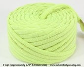 Recycled T-Shirt Yarn - Neon Yellow Green - 28 Yards