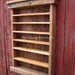 Barnwood display cabinet, shot glass rack