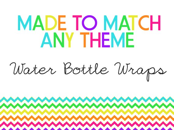Matching Water Bottle Labels for ANY DESIGN Il_570xn