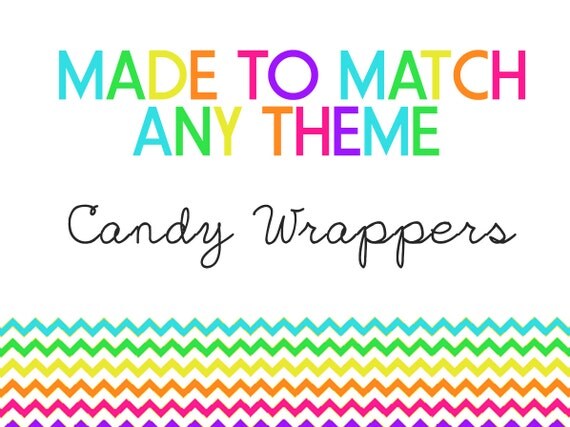 Matching Candy Bar Wrappers For Any Design Il_570xn