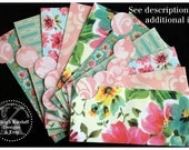 LAMINATED Cash Envelope System in Watercolor Roses (10 envelopes)
