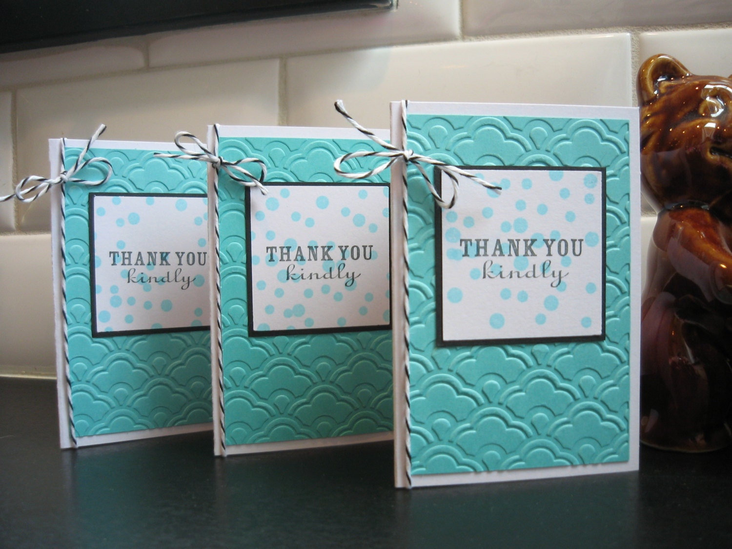 Mini Thank You Cards, Gift Enclosures, Set of 3