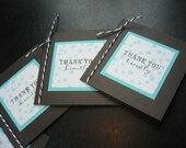 Mini Thank You Cards, Gift Enclosures, Set of 4