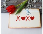 XOXO -- papercut greeting card - 4x6 inches